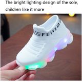LED-licht kinderen schoenen vliegende geweven lichtgevende sport kinderen schoenen  maat: 23