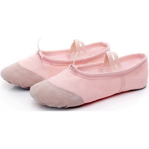 2 paar flats zachte ballet schoenen Latin yoga dans sport schoenen voor kinderen & volwassen  schoenmaat: 42 (vleeskleur)