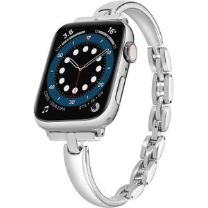 Armband ketting metalen horlogeband voor Apple Watch Series 8&7 41mm / SE 2&6&SE&5&4 40mm / 3&2&1 38mm