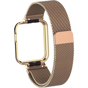Voor Xiaomi Mi Watch Lite / Redmi Watch Milanese Magnetic Metal Watchband (Rose Gold)