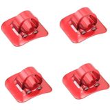 10 PCS Mountain Road Bicycle Hose Line Guide Adhesive Wire Seat Frame Cable Fixing C Buckle  Style: Aluminum Alloy Buckle(Red)