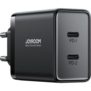 JOYROOM TCF09 40W dubbele USB-C / Type-C 2PD mini intelligente snellader (EU-stekker)