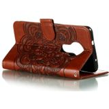 For Nokia 7.2 Mandala Embossing Pattern Horizontal Flip Leather Case with Holder & Card Slots & Wallet & Photo Frame & Lanyard(Brown)