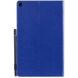 For Amazon Kindle Fire HD 10 (2015) / (2017)  Cat Bee Embossing Pattern Shockproof Table PC Protective Horizontal Flip Leather Case with Card Slots & Wallet & Pen Slot & Sleep / Wake-up Function(Blue)