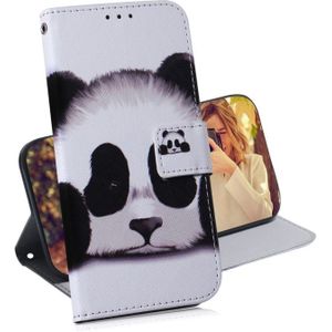 Panda Pattern Coloured Drawing Horizontal Flip Leather Case for Galaxy J6 Plus  with Holder & Card Slots & Wallet