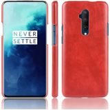 For OnePlus 7T Pro Shockproof Litchi Texture PC + PU Case(Red)