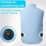 Refrigeration Heatstroke Prevention Outdoor Ice Cool Vest Overalls with Fan  Size:XXL(Pink)