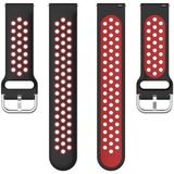 For Galaxy Watch Active2 / Active 20mm Clasp Two Color Sport Wrist Strap Watchband(Red + Black)