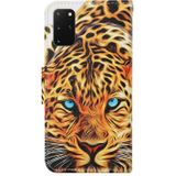 For Samsung Galaxy S20+ Colored Drawing Pattern Horizontal Flip Leather Case with Holder & Card Slots & Wallet & Lanyard(Yellow Leopard)