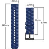 Voor Ticwatch Pro 3 Lite 22 mm voetbalpatroon tweekleurige siliconen band (zwart + oranje)