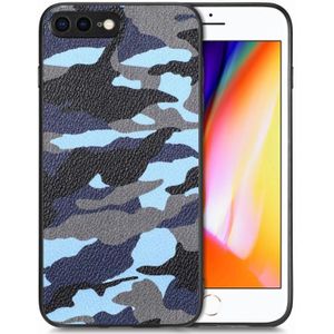 Voor iPhone SE 2022 / 7 / 8 Camouflage lederen achterkant telefoonhoes