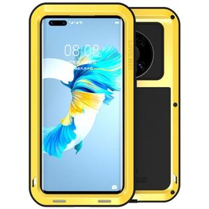 For Huawei Mate 40 LOVE MEI Metal Shockproof Waterproof Dustproof Protective Case without Glass(Yellow)