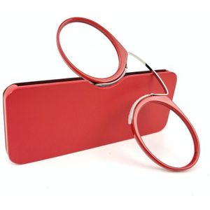 Mini Clip Nose Style Presbyopic Glasses without Temples  Positive Diopters:+1.50(Red)