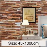Colorful Shale Creative 3D Stone Brick Decoration Wallpaper Stickers Bedroom Living Room Wall Waterproof Wallpaper Roll  Size: 45 x 1000cm