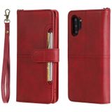 For Galaxy Note 10+ Multifunctional Detachable Magnetic Horizontal Flip Leather Case with Card Slots & Holder & Wallet & Photo Frame(Red)