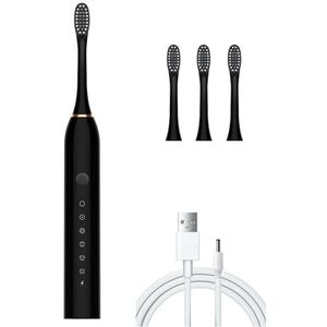 Oplaadbare ultrasone elektrische tandenborstels met zachte haren Flosser 6 versnellingen met 4 borstels