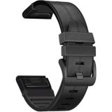 Voor Garmin Fenix 7 Silicone + Lederen Quick Release Watchband