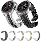 Voor Samsung Galaxy Watch5 40 mm / 44 mm roestvrijstalen horlogeband met vijf kralen (zilver + zwart)