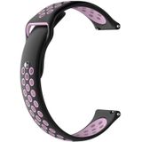 For Huami Amazfit Youth Edition Two-tone Nike Silicone Watch Strap(Black Pink)