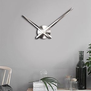 Creative DIY Stainless Steel Wall Clock Home Office Decoration (Silver)