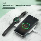 ROCK W32 15W 2 In 1 Portable Wireless Charger for Huawei Watch & Mobile Phone