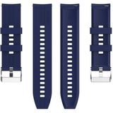 For Amazfit GTR 2e / GTR 2 22mm Silicone Replacement Strap Watchband with Silver Buckle(Midnight Blue)