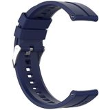 For Amazfit GTR 2e / GTR 2 22mm Silicone Replacement Strap Watchband with Silver Buckle(Midnight Blue)