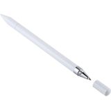 2 in 1 Stationery Writing Tools Metal Ballpoint Pen Capacitive Touch Screen Stylus Pen for Phones  Tablets (White)