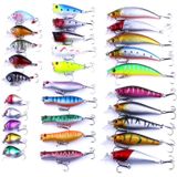 HENGJIA HENG JIA-SETL30 30 PCS Minnow Fishing Lure Set 6 Models Fishing Tackle Plastic Hard Bait