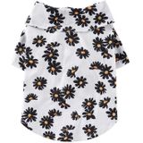 2 PCS Pet Beach Shirt Dog Print Spring And Summer Clothes  Size: XL(White)