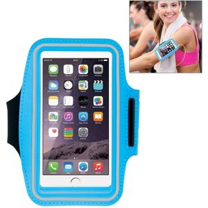 HAWEEL Sport Armband Case with Earphone Hole & Key Pocket  For iPhone XS  iPhone XS Max  iPhone X  iPhone 8 Plus & 7 Plus  iPhone 6 Plus  Galaxy S9+ / S8+ / S6 / S5(Baby Blue)