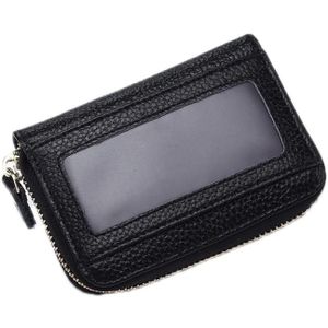 Business Multi-Position Zipper Organ Card Holder(Black)