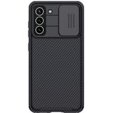 For Samsung Galaxy S21 FE 2021 NILLKIN Black Mirror Pro Series Camshield Full Coverage Dust-proof Scratch Resistant Phone Case(Black)