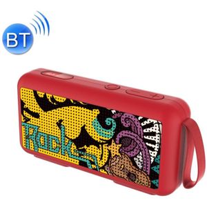 Dorealme F0 TWS MINI GRAFFITI Bluetooth-luidspreker Ondersteuning FM / TF-kaart (rode graffiti)