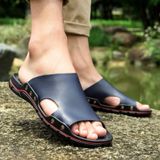 Mannen casual strand schoenen slippers microfiber slijtage sandalen  grootte: 45 (bruin)