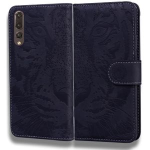 For Huawei P20 Pro Tiger Embossing Pattern Horizontal Flip Leather Case with Holder & Card Slots & Wallet(Black)
