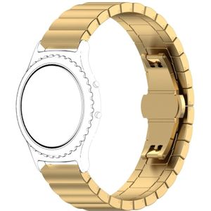 For Galaxy Watch 46mm Butterfly Buckle Stainless Steel Strap(Golden)