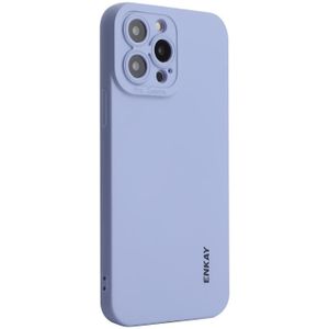 Enkay Liquid Silicone Phone Case voor iPhone 13 Pro (Purple)