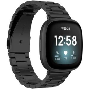 Voor Fitbit Versa 4 3 kralen roestvrijstalen horlogeband