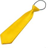 10 PCS Solid Color Casual Rubber Band Lazy Tie for Children(Yellow)