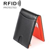 9606 Cowhide Leather Anti-magnetic RFID Multiple Card Slots Wallet for Men  with Zipper Bag(Black)