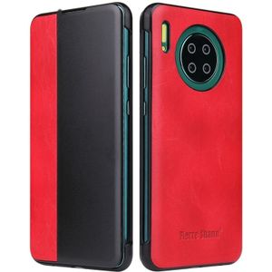 For Huawei Mate 30 Pro Crazy Horse Texture Smart View Window Horizontal Flip Leather Case(Red)