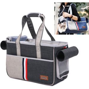 DODOPET Outdoor Portable Oxford Cloth Cat Dog Pet Carrier Bag Handbag Shoulder Bag  Size: 43 x 19 x 26cm (Grey)