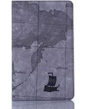 Cartographic Texture Horizontal Flip Leather Case with Holder & Card Slots & Wallet for Galaxy Tab A 8.0 (2019)(Grey)