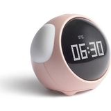 Cartoon Cmart Alarm Clock For Children Bedroom Bedside LED Lamp Charging Electronic Digital Clock  Colour: Pink (Expression Version)