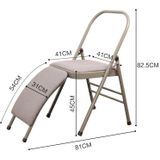 Coach Type Multifunctional Folding Yoga Auxiliary Chair  Double Beam + Lumbar Support(Grey)