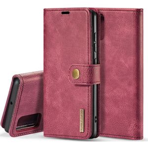 For Galaxy A71 DG.MING Crazy Horse Texture Flip Detachable Magnetic Leather Case with Holder & Card Slots & Wallet(Red)