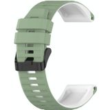 Voor Garmin Fenix 5x Plus 26mm Silicone Mixing Color Watch Strap (Light Green + White)