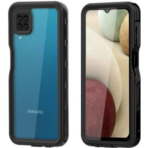 For Samsung Galaxy A12 RedPepper Transparent Dot Shockproof Waterproof PC + TPU Protective Case(Black)