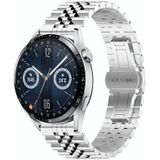 Voor Huawei Watch GT3 46mm Five Bull halfronde roestvrijstalen horlogeband + riemverwijderingsgereedschap